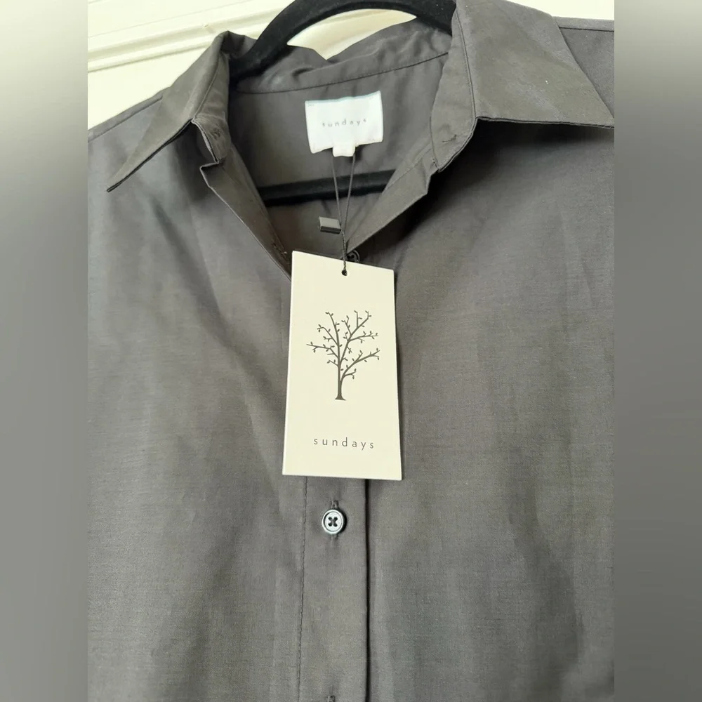 NWT Anthropologie - Sundays pleated back cotton A-Line “mullet” dress - Picture 7 of 14